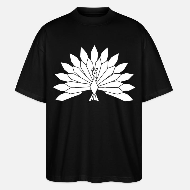 Den hvide påfugl - Stanley/Stella Oversize Unisex Øko T-shirt Blaster 2.0 - sort