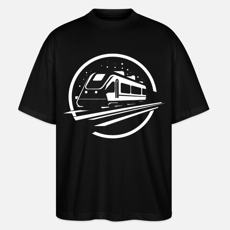 Zug Grafik - Stanley/Stella Oversized Unisex Bio T-Shirt Blaster 2.0 - Schwarz