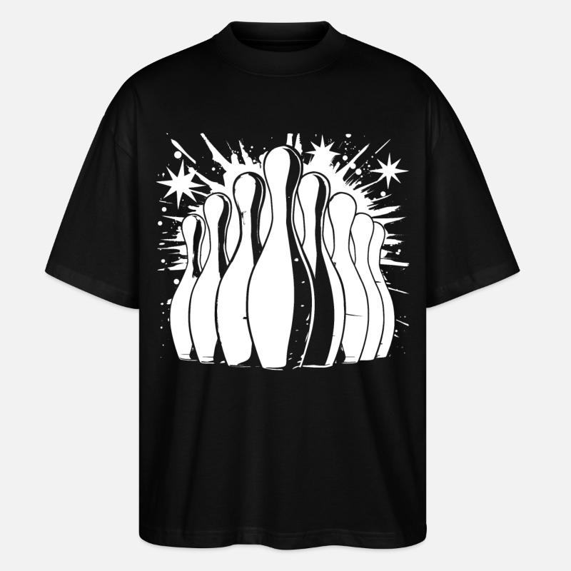 Bowling - Stanley/Stella Oversized Unisex Bio T-Shirt Blaster 2.0 - Schwarz