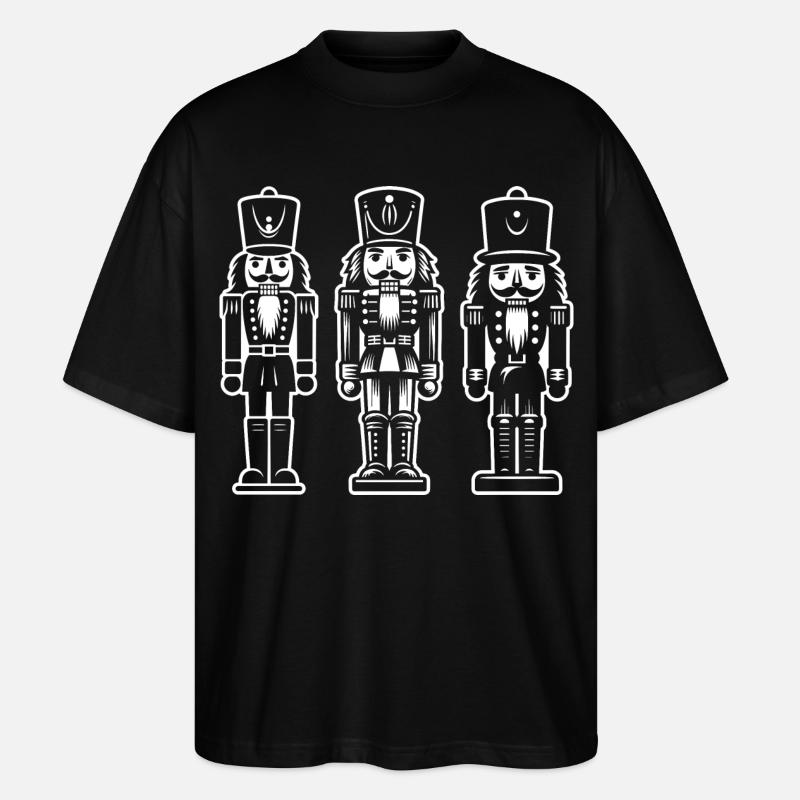 Nussknacker Trio Print - Stanley/Stella Oversized Unisex Bio T-Shirt Blaster 2.0 - Schwarz