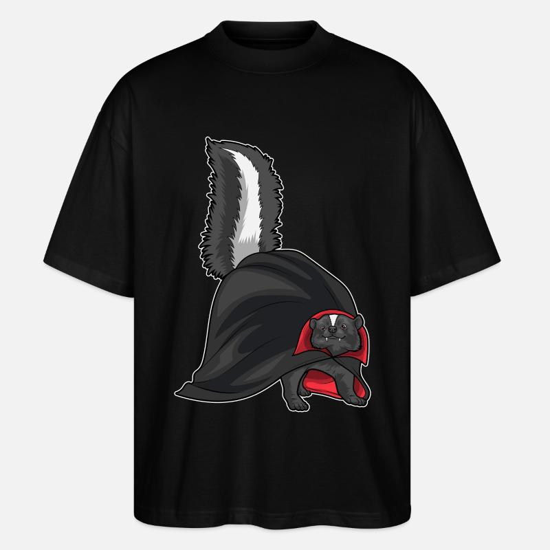 Skunk Halloween Vampire - Stanley/Stella Oversized Unisex Organic T-shirt Blaster 2.0 - black