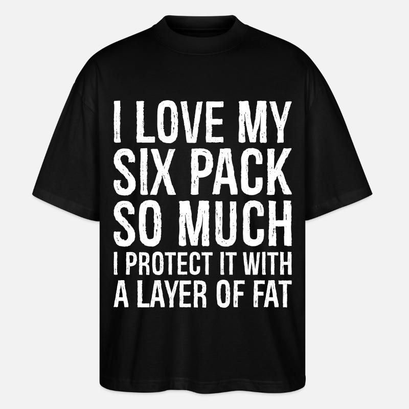 Ich liebe mein Sixpack so sehr - Stanley/Stella Oversized Unisex Bio T-Shirt Blaster 2.0 - Schwarz