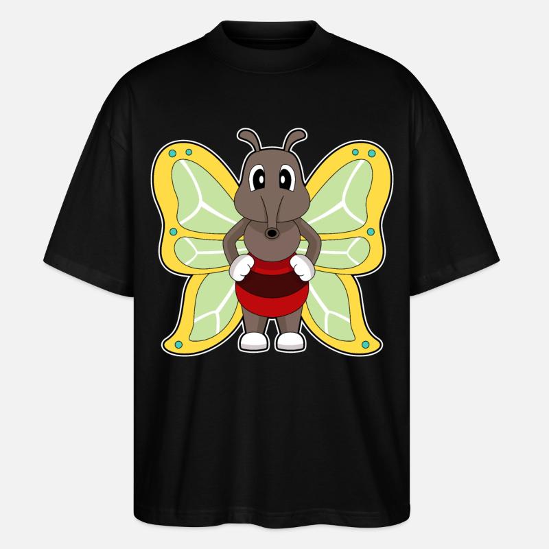 Butterfly Mosquito - Stanley/Stella Oversized Unisex Organic T-shirt Blaster 2.0 - black