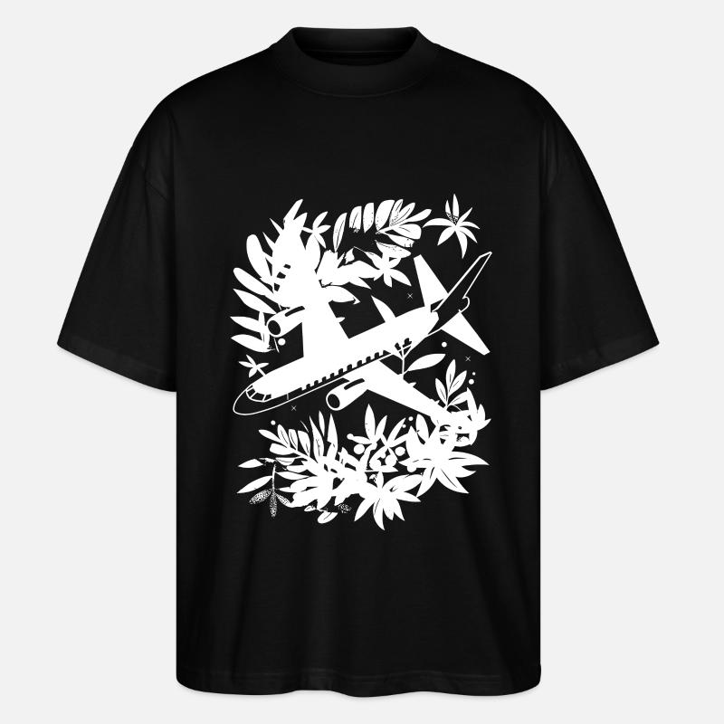 Style de bande dessinée d’avion - T-shirt bio Blaster 2.0 coupe oversize Stanley/Stella Unisexe - noir