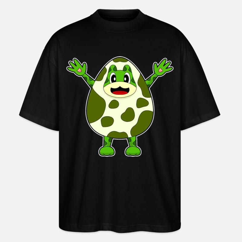 Frosch Ei - Stanley/Stella Oversized Unisex Bio T-Shirt Blaster 2.0 - Schwarz