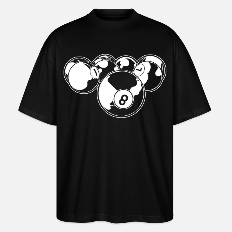 8 Ball Billard - Stanley/Stella Oversized Unisex Bio T-Shirt Blaster 2.0 - Schwarz
