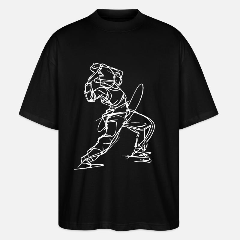 Breakdancer Line Art - Stanley/Stella Oversized Unisex Bio T-Shirt Blaster 2.0 - Schwarz
