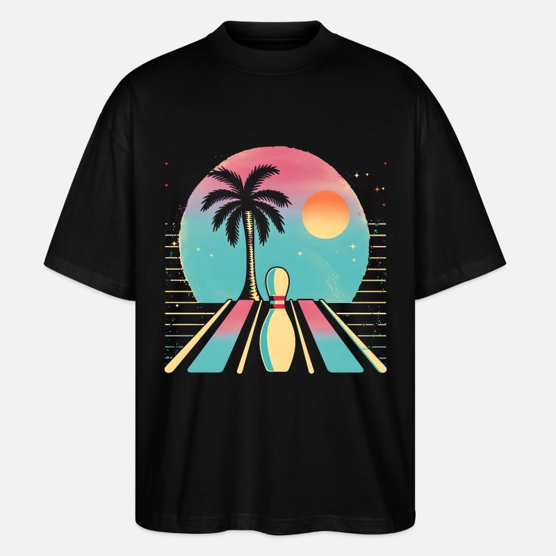 Oldschool Bowling - Stanley/Stella Oversized Unisex Bio T-Shirt Blaster 2.0 - Schwarz