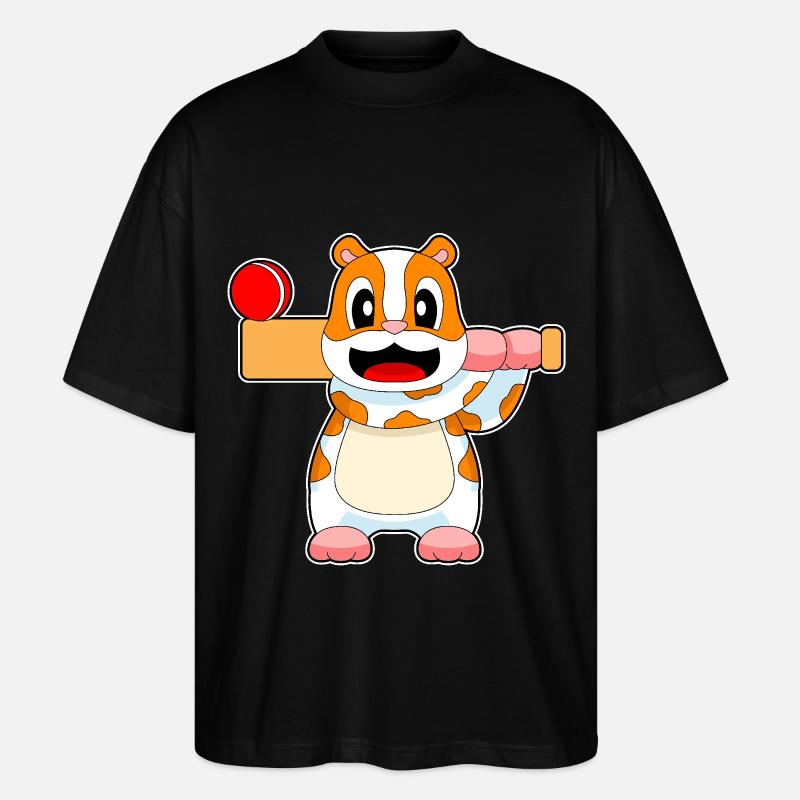 Hamster Cricket Batte de cricket - T-shirt bio Blaster 2.0 coupe oversize Stanley/Stella Unisexe - noir