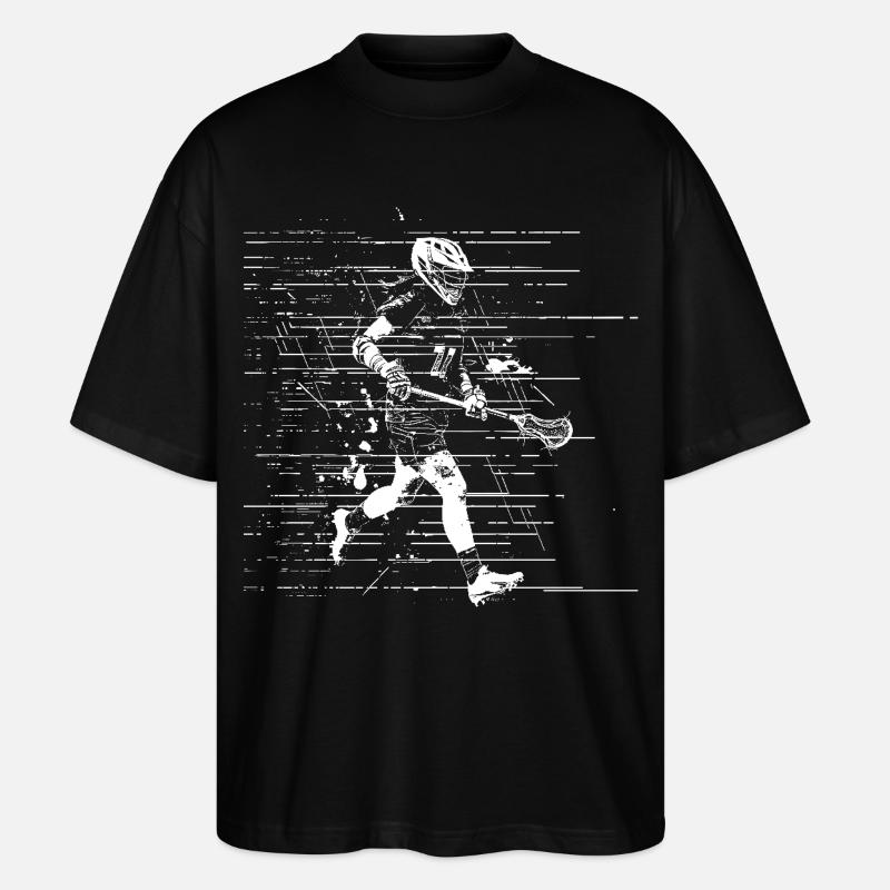 Dessin d’un joueur de crosse - T-shirt bio Blaster 2.0 coupe oversize Stanley/Stella Unisexe - noir