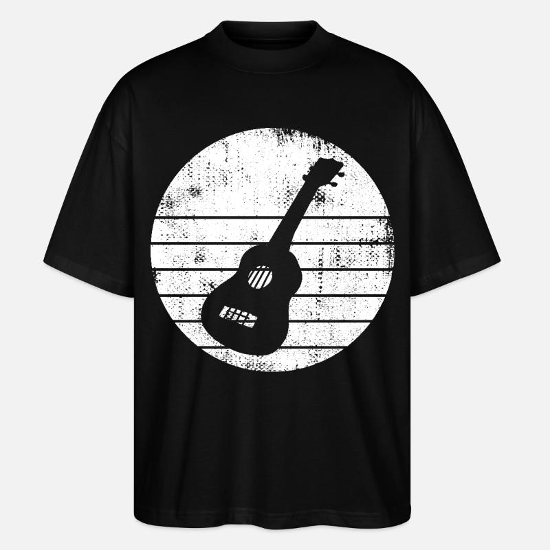 Ukulele Zeichnung - Stanley/Stella Oversized Unisex Bio T-Shirt Blaster 2.0 - Schwarz