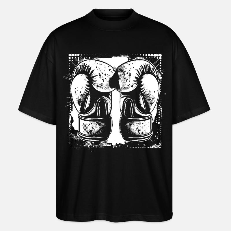 Boxhandschuhe Skizze - Stanley/Stella Oversized Unisex Bio T-Shirt Blaster 2.0 - Schwarz