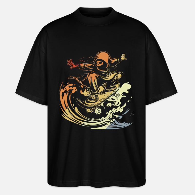 Skateboarding Comic Look - Stanley/Stella Oversized Unisex Bio T-Shirt Blaster 2.0 - Schwarz