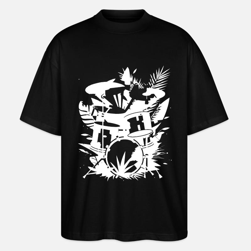 Graphiques de batterie - T-shirt bio Blaster 2.0 coupe oversize Stanley/Stella Unisexe - noir