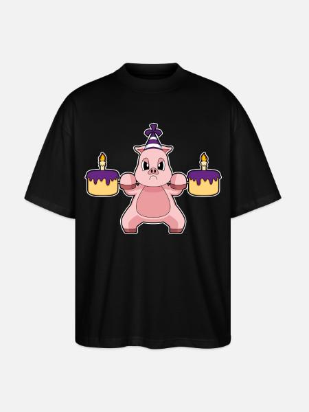 Cochon Anniversaire Musculation - T-shirt bio Blaster 2.0 coupe oversize Stanley/Stella Unisexe - noir