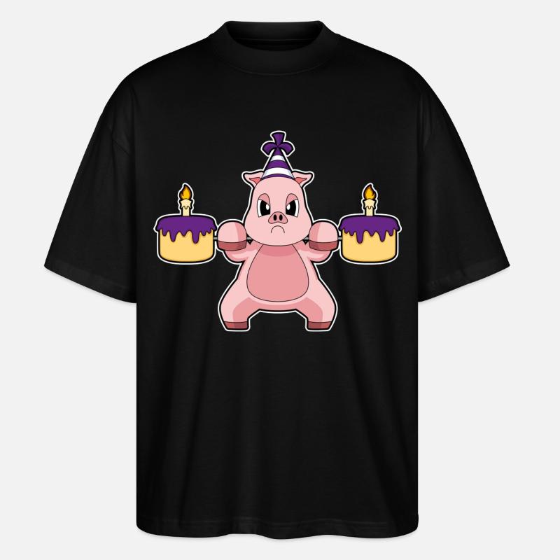 Cochon Anniversaire Musculation - T-shirt bio Blaster 2.0 coupe oversize Stanley/Stella Unisexe - noir