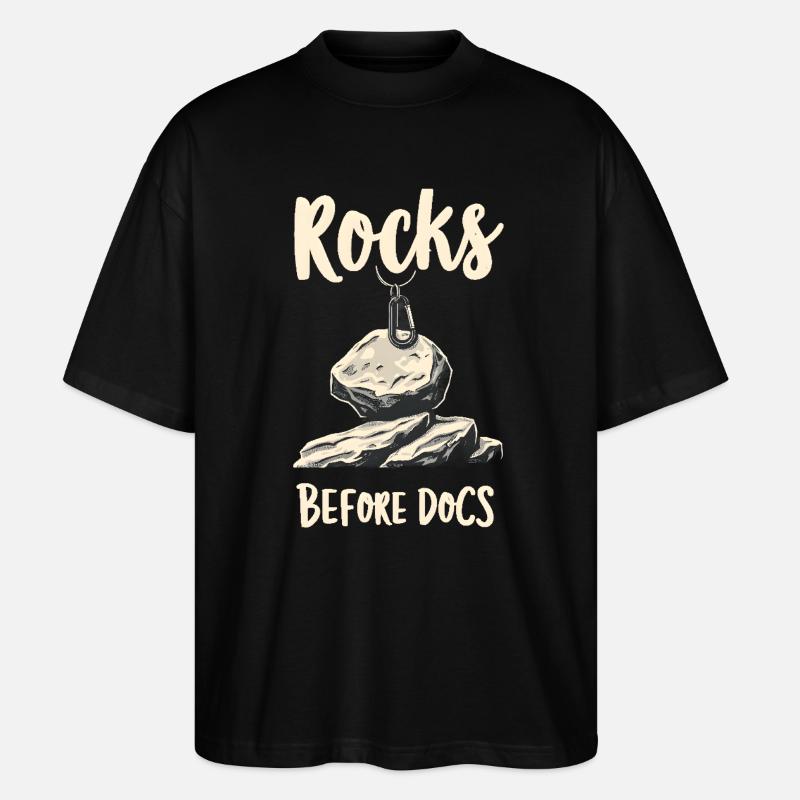 Rocks Before Docs - Stanley/Stella Oversized Unisex Bio T-Shirt Blaster 2.0 - Schwarz