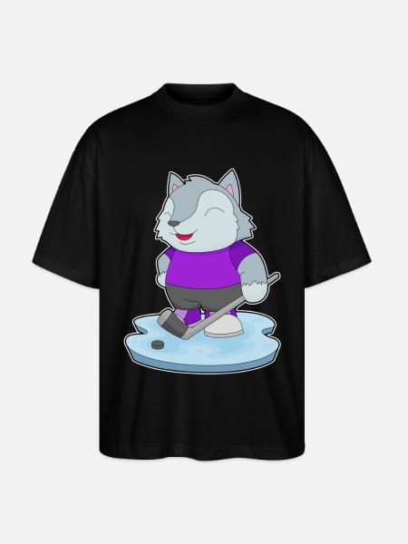 Wolf Eishockey Eishockeyschläger - Stanley/Stella Oversized Unisex Bio T-Shirt Blaster 2.0 - Schwarz