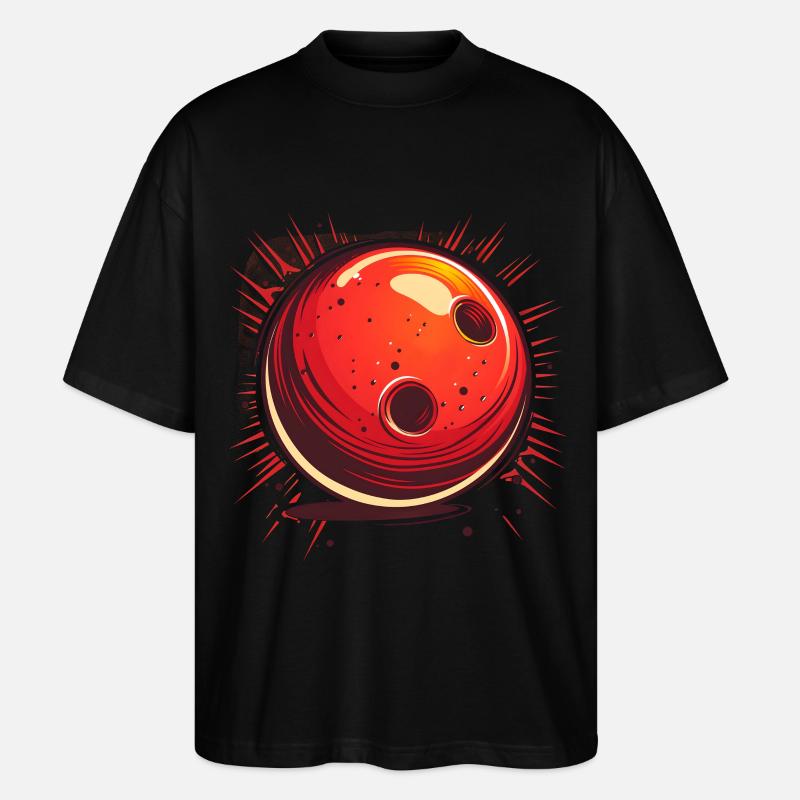 Bowlingkugel Comic Look - Stanley/Stella Oversized Unisex Bio T-Shirt Blaster 2.0 - Schwarz