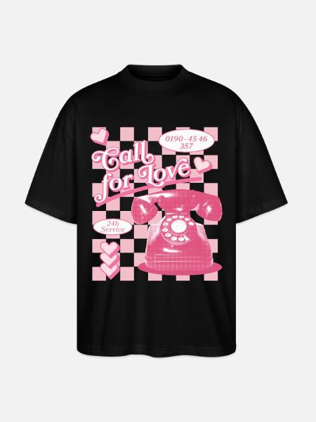 Call for Love Hotline Aesthetics - Stanley/Stella Oversized Unisex Organic T-shirt Blaster 2.0 - black