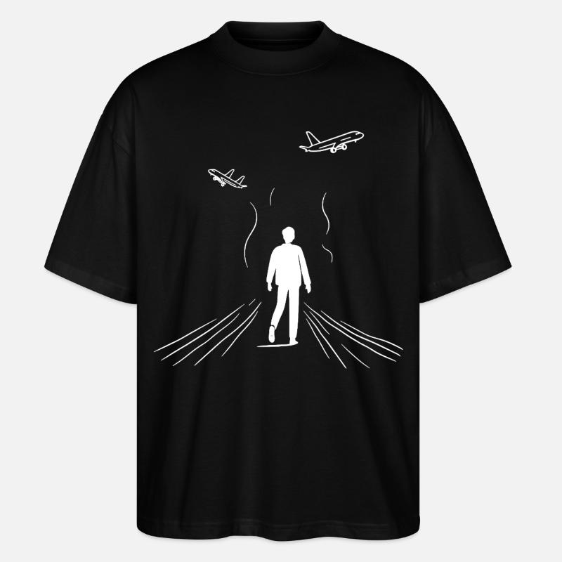 Plane Spotter - Stanley/Stella Oversized Unisex Bio T-Shirt Blaster 2.0 - Schwarz