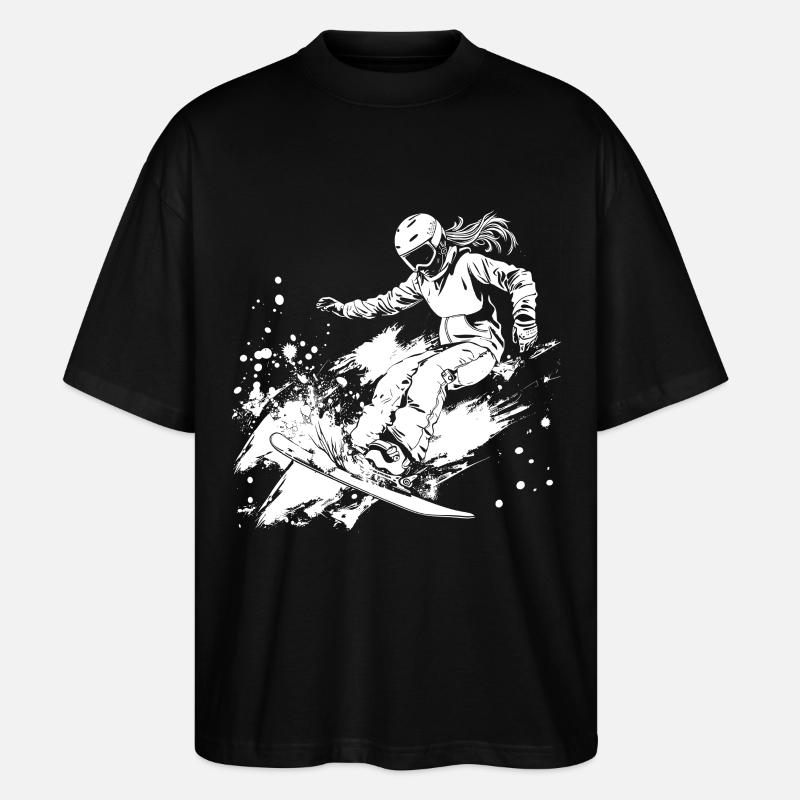 Snowboarderin - Stanley/Stella Oversized Unisex Bio T-Shirt Blaster 2.0 - Schwarz