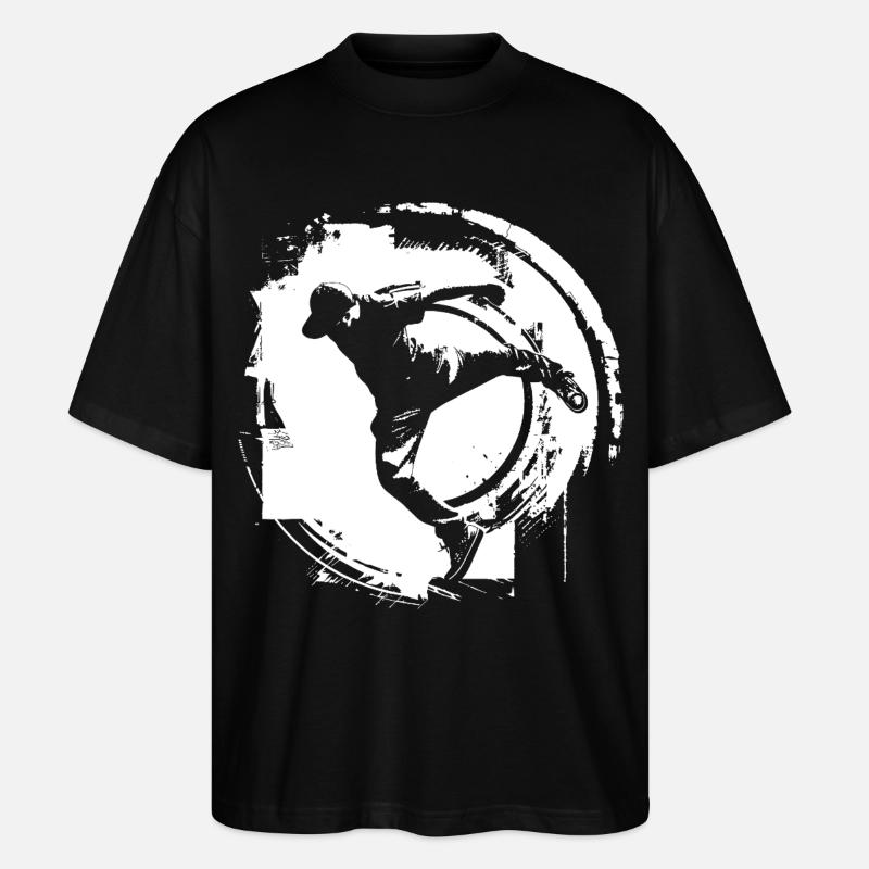 Breakdancer Zeichnung - Stanley/Stella Oversized Unisex Bio T-Shirt Blaster 2.0 - Schwarz
