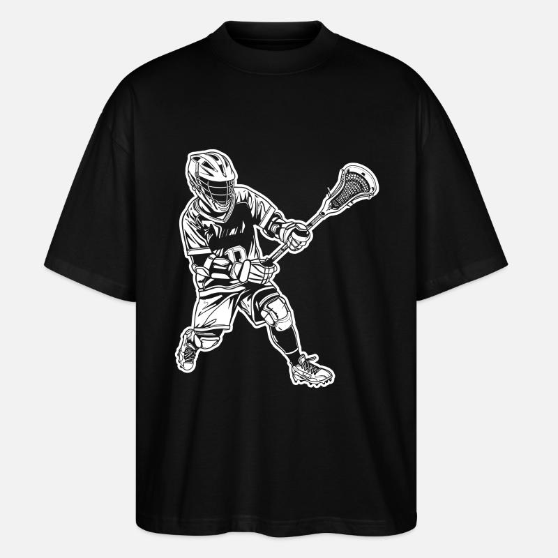 Dessin d’un joueur de crosse - T-shirt bio Blaster 2.0 coupe oversize Stanley/Stella Unisexe - noir