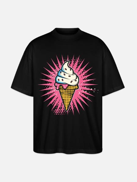 Cream Cartoon Look - Stanley/Stella Oversized Unisex Organic T-shirt Blaster 2.0 - black