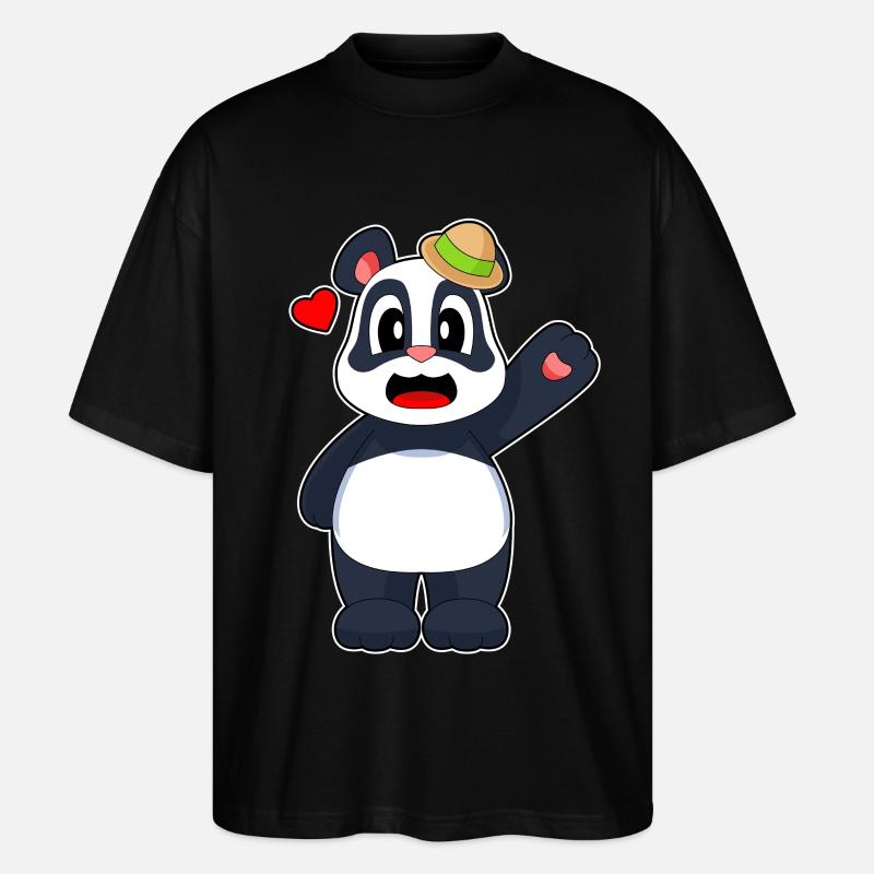 Panda Hut - Stanley/Stella Oversized Unisex Bio T-Shirt Blaster 2.0 - Schwarz