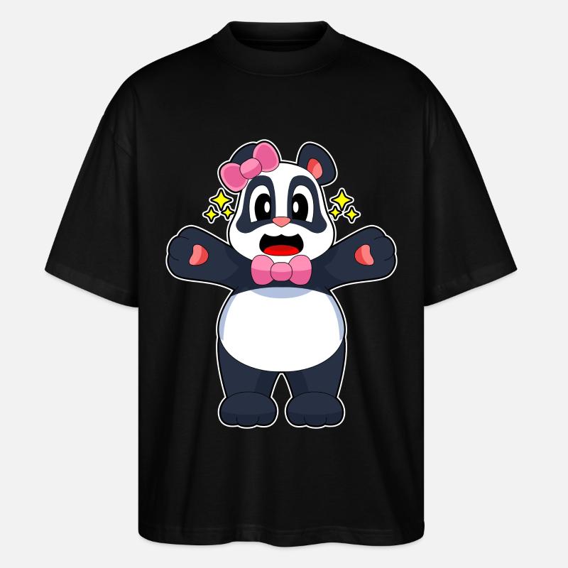 Panda Loop - Stanley/Stella Oversized Unisex Organic T-shirt Blaster 2.0 - black