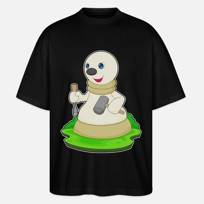 Schachfigur Bauer Schach - Stanley/Stella Oversized Unisex Bio T-Shirt Blaster 2.0 - Schwarz