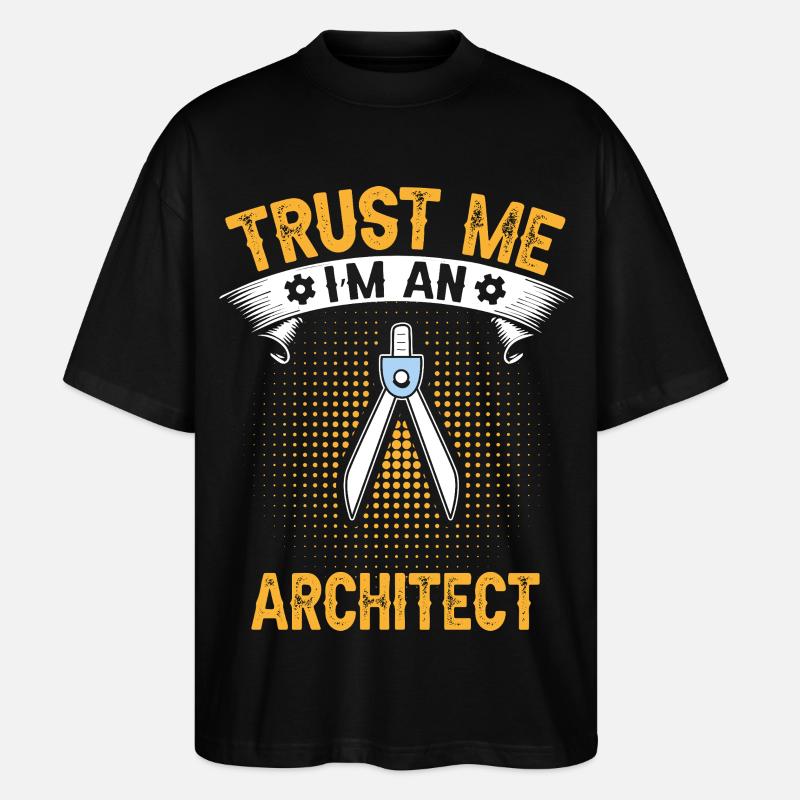 Architects Trust Me Engineering Design - Stanley/Stella Oversized Unisex Organic T-shirt Blaster 2.0 - black