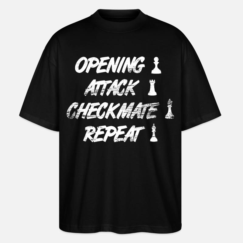 Chess Techniques - Stanley/Stella Oversized Unisex Organic T-shirt Blaster 2.0 - black
