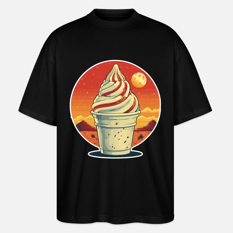 Portrait de coupe glacée - T-shirt bio Blaster 2.0 coupe oversize Stanley/Stella Unisexe - noir