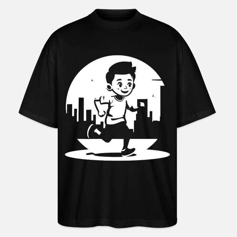 Marathon Junge - Stanley/Stella Oversized Unisex Bio T-Shirt Blaster 2.0 - Schwarz