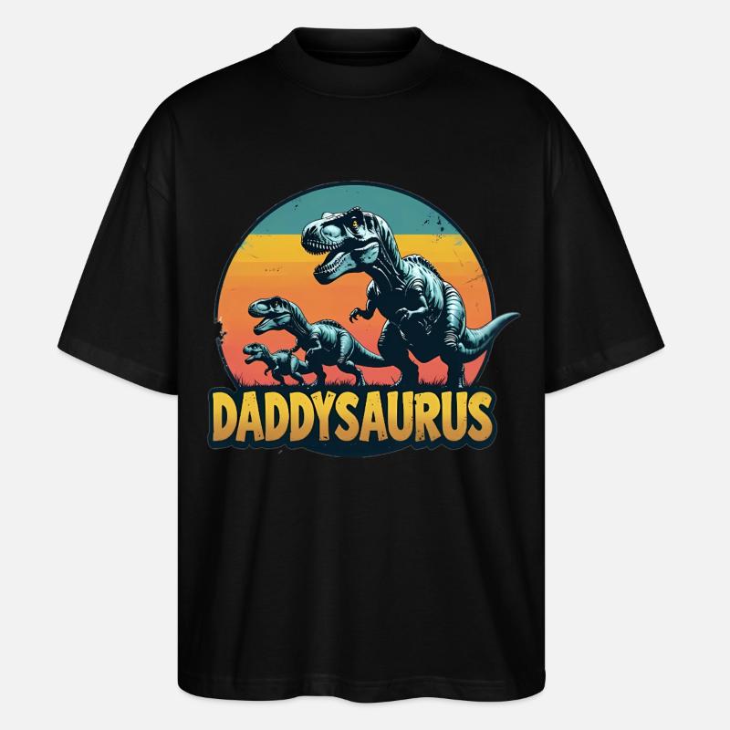 Daddysaurus - Stanley/Stella Oversized Unisex Bio T-Shirt Blaster 2.0 - Schwarz