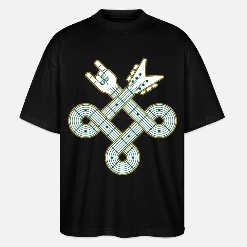 Celtic Knot Guitar - Stanley/Stella Oversized Unisex Bio T-Shirt Blaster 2.0 - Schwarz