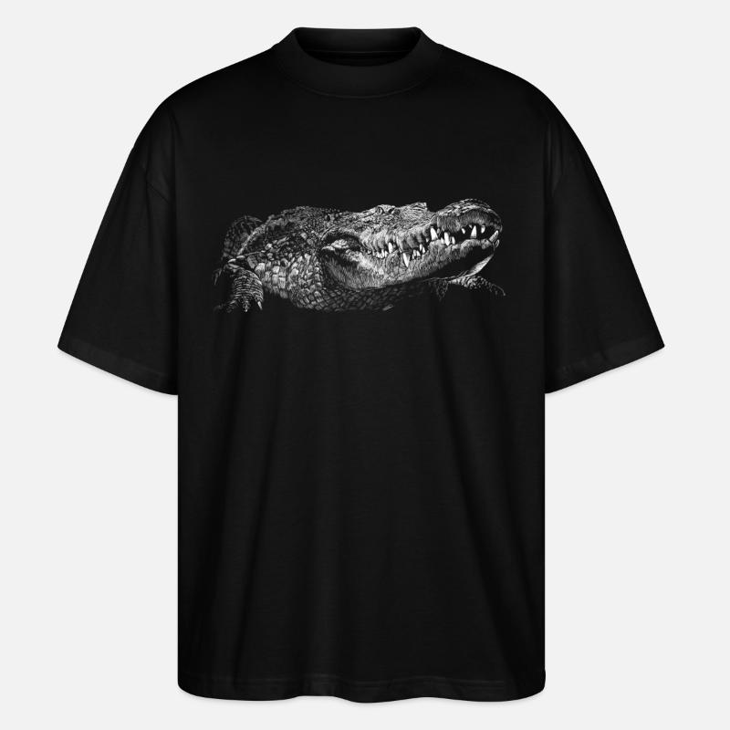 Krokodil - Stanley/Stella Oversized Unisex Bio T-Shirt Blaster 2.0 - Schwarz