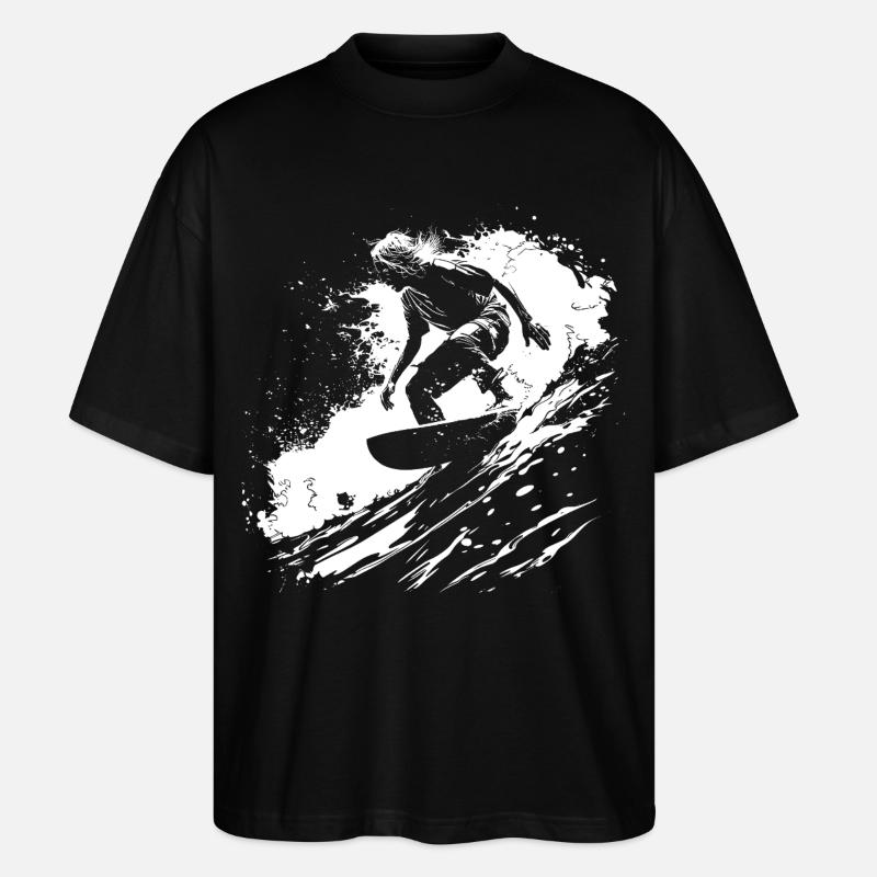 Surfing - Stanley/Stella Oversized Unisex Bio T-Shirt Blaster 2.0 - Schwarz