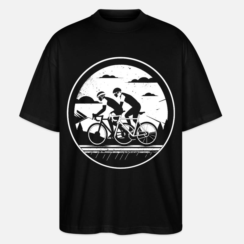 Radsport Illustration - Stanley/Stella Oversized Unisex Bio T-Shirt Blaster 2.0 - Schwarz