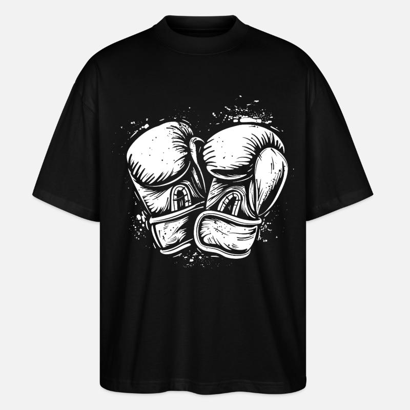 Boxhandschuhe Zeichnung - Stanley/Stella Oversized Unisex Bio T-Shirt Blaster 2.0 - Schwarz