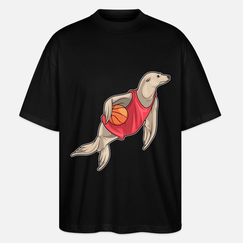 Seal Basketteur Basketteur - T-shirt bio Blaster 2.0 coupe oversize Stanley/Stella Unisexe - noir