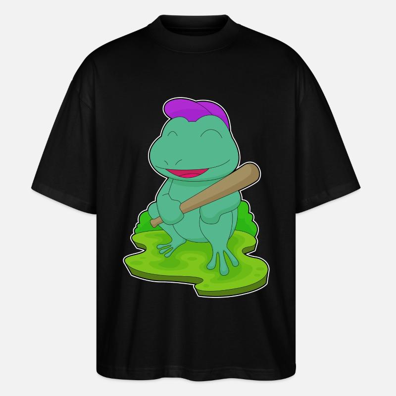 Grenouille Baseball Batte de Baseball - T-shirt bio Blaster 2.0 coupe oversize Stanley/Stella Unisexe - noir