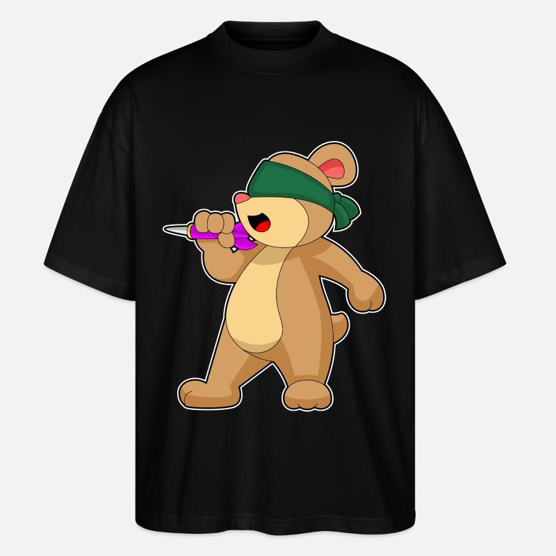 Fléchette d’ours Fléchette - T-shirt bio Blaster 2.0 coupe oversize Stanley/Stella Unisexe - noir