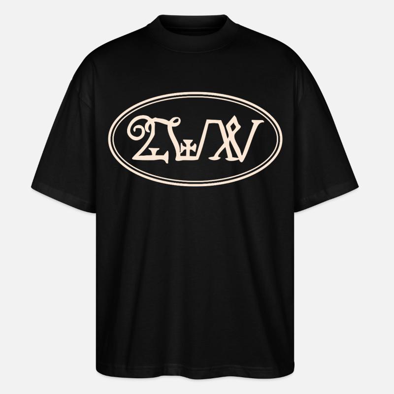 Ovales Tarot-Design - Stanley/Stella Oversized Unisex Bio T-Shirt Blaster 2.0 - Schwarz
