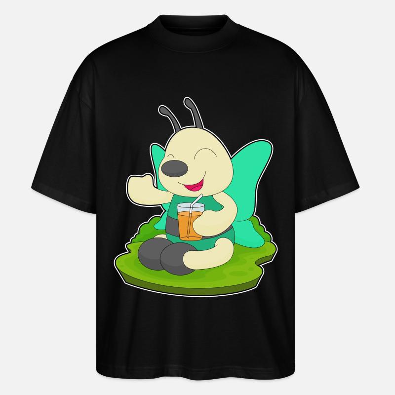 Schmetterling Saft - Stanley/Stella Oversized Unisex Bio T-Shirt Blaster 2.0 - Schwarz