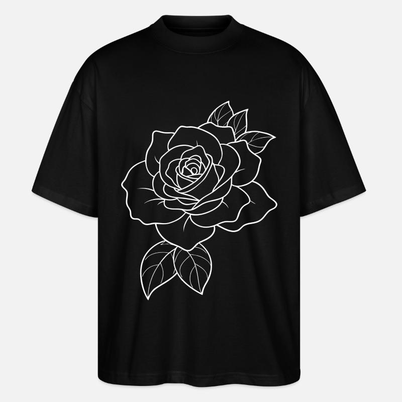 Roses - Fleurs - Fleurs - Dicton - T-shirt bio Blaster 2.0 coupe oversize Stanley/Stella Unisexe - noir