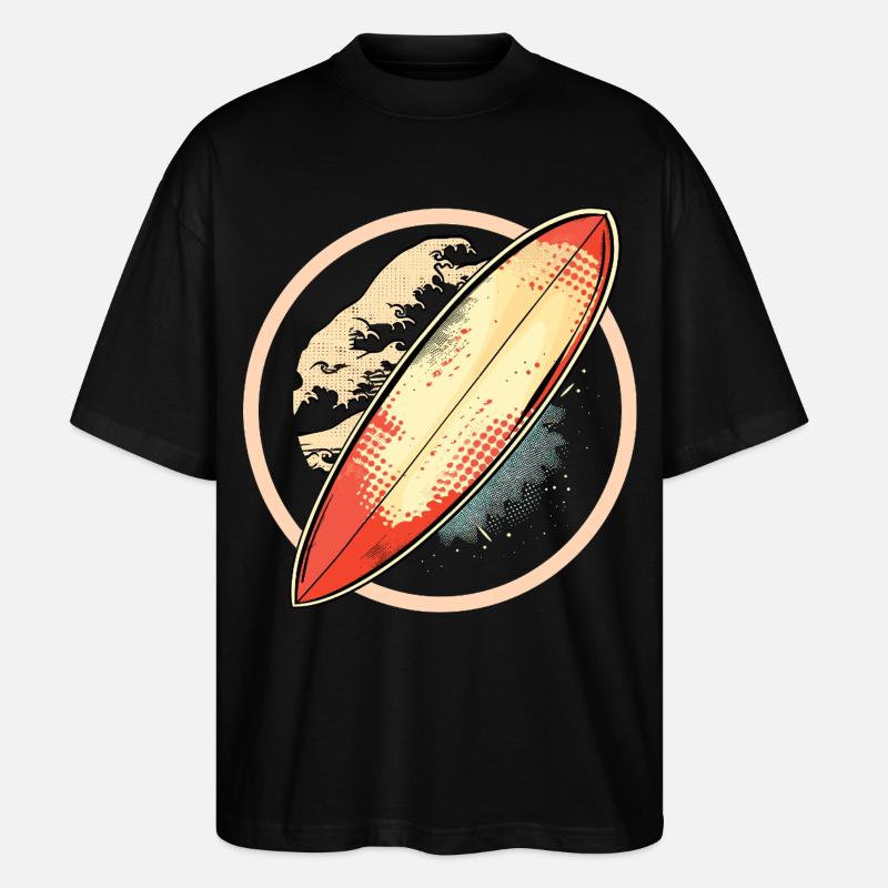 Graphiques de planche de surf - T-shirt bio Blaster 2.0 coupe oversize Stanley/Stella Unisexe - noir