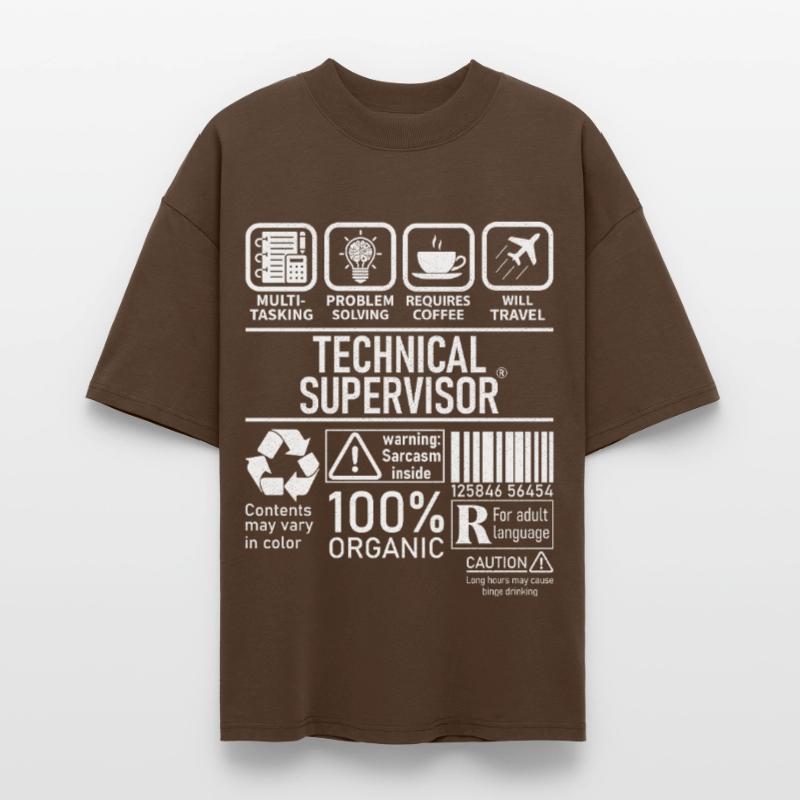 Technical Supervisor multi tasking problem solving Stanley/Stella Oversized Unisex Organic T-shirt Blaster 2.0